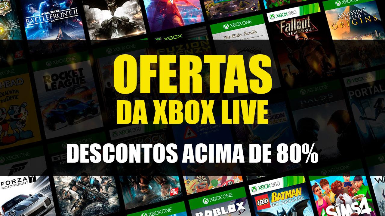 Ofertas da Xbox Live — Jogos com Desconto Acima de 80%