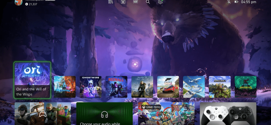 Dashboard do Xbox