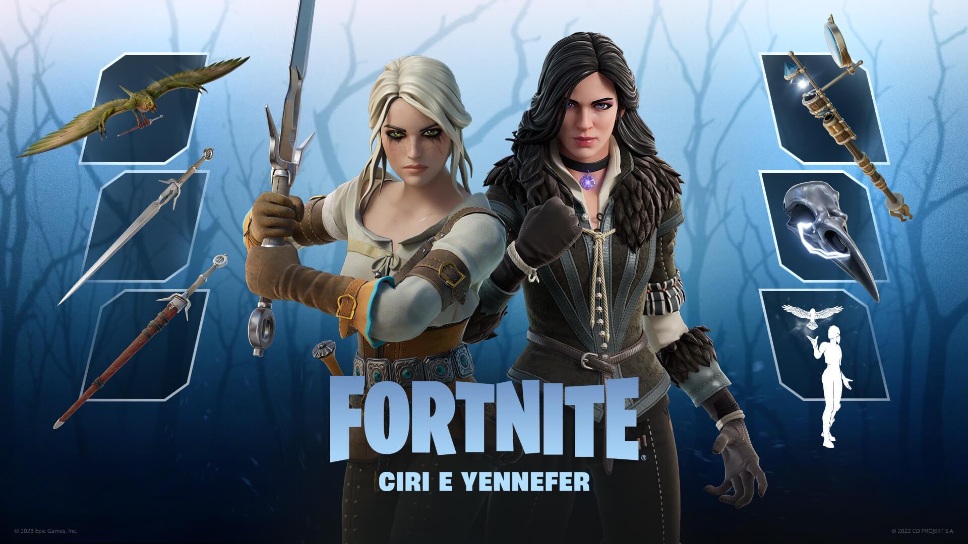 Fortnite recebe Ciri e Yennefer de The Witcher