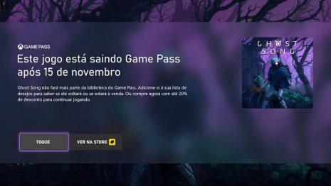 Microsoft adiciona aviso para jogos saindo do Game Pass Microsoft Game Pass