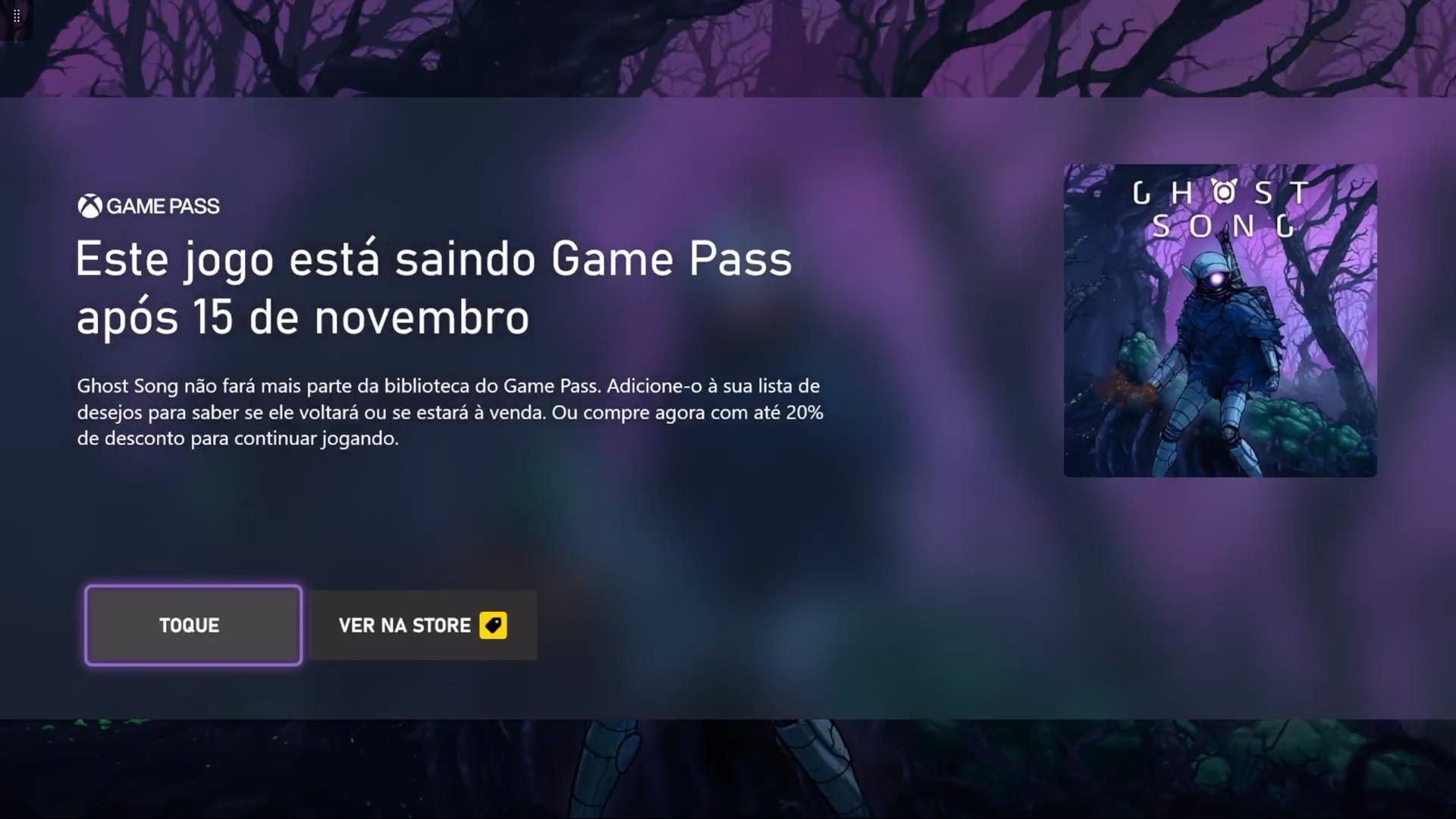 Microsoft adiciona aviso para jogos saindo do Game Pass Microsoft adiciona aviso para jogos saindo do Game Pass
