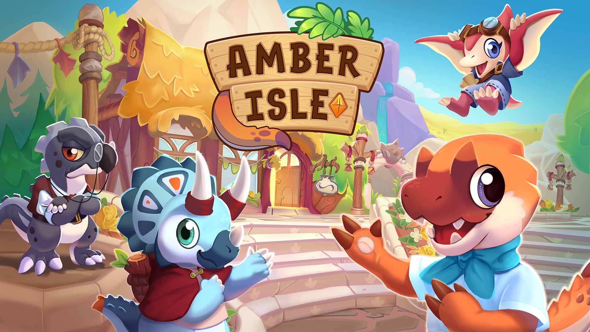 Viva como um dinossauro e gerencie sua loja pré-histórica em Amber Isle