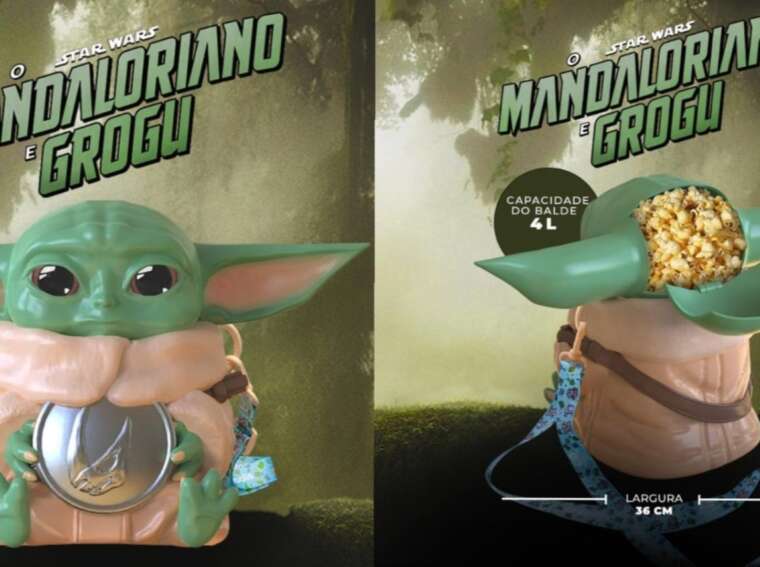O Mandaloriano e Grogu balde cinepolis