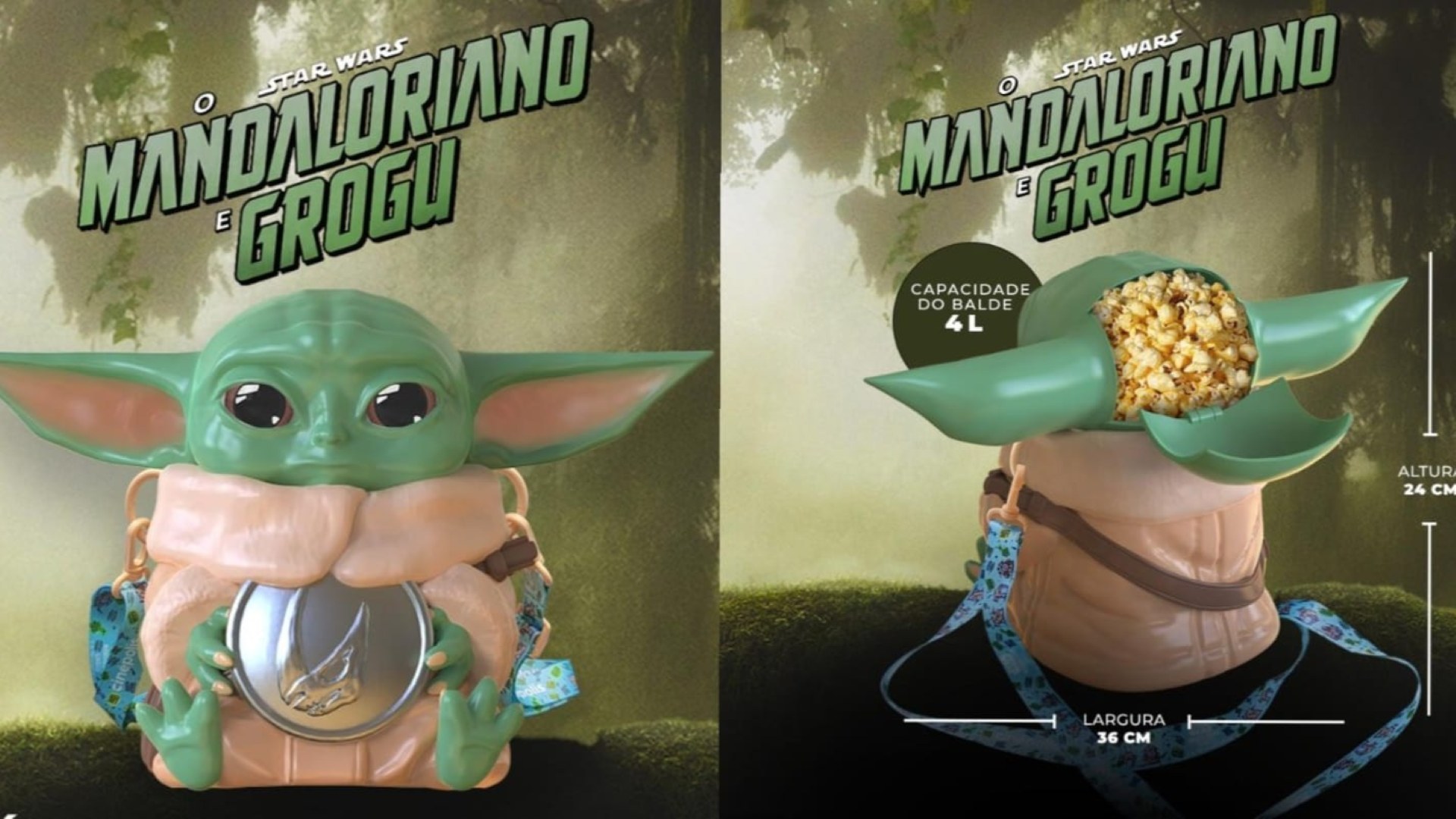 O Mandaloriano e Grogu balde cinepolis