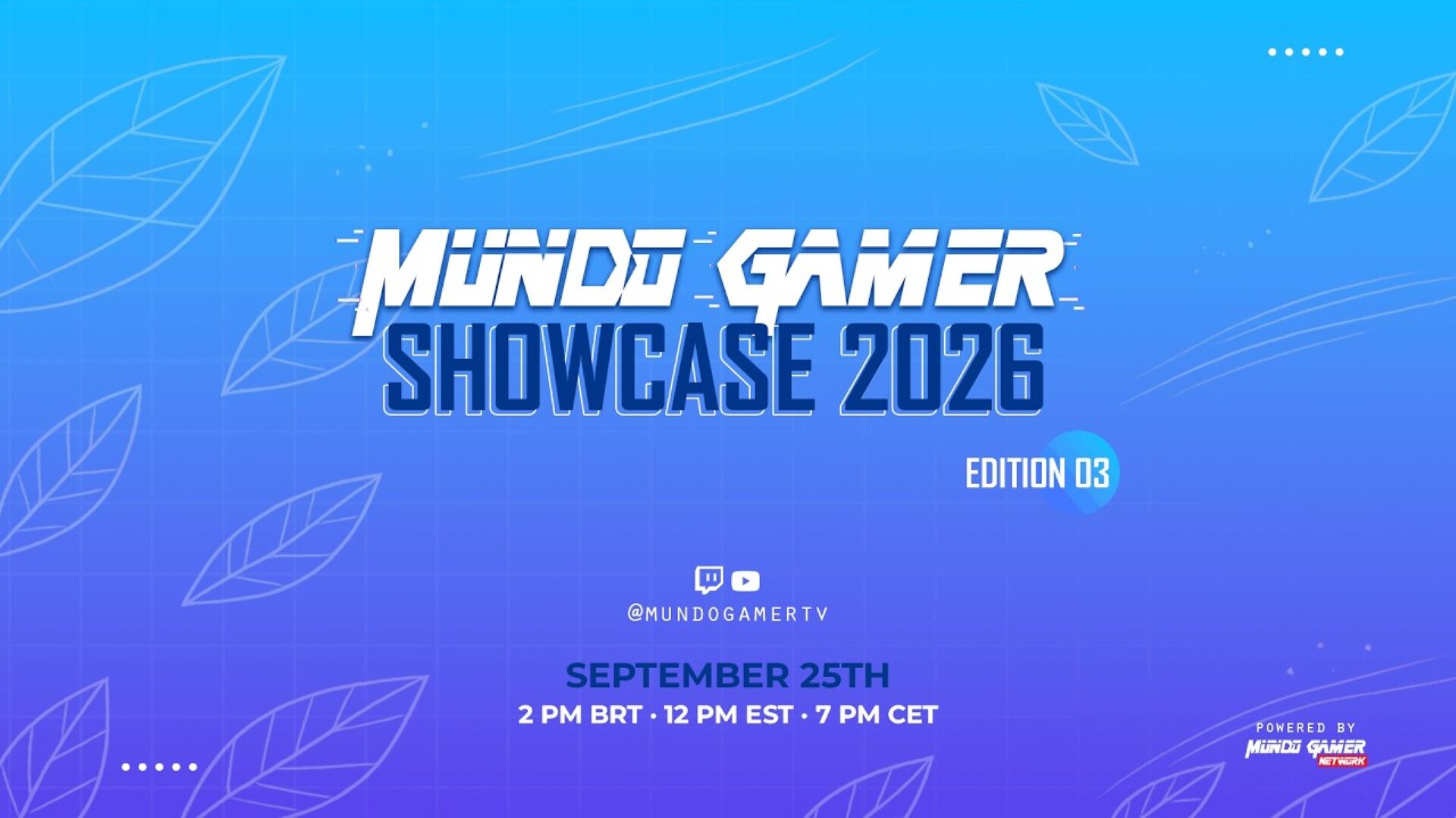Mundo Gamer Showcase Setembro 2026